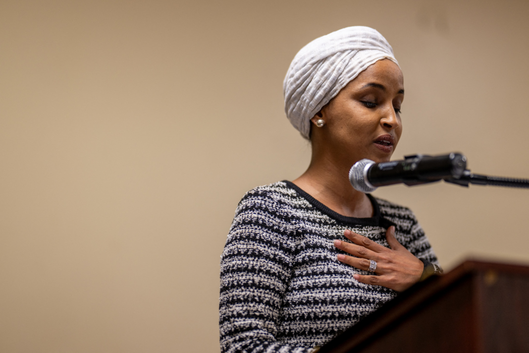 Ilhan Omar lors de sa réunion à Minneapolis, le 26 janvier 2026. Getty Images via AFP