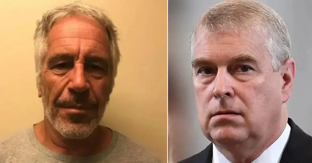 Le prince Andrew et son amitié avec le pédophile Jeffrey Epstein. MEGA