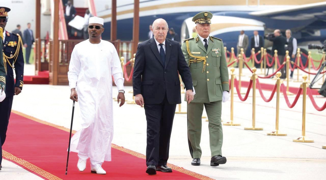 Réception à Alger du président du Tchad, Mahamat Idriss Déby Itno par le président de la République, Abdelmadjid Tebboune